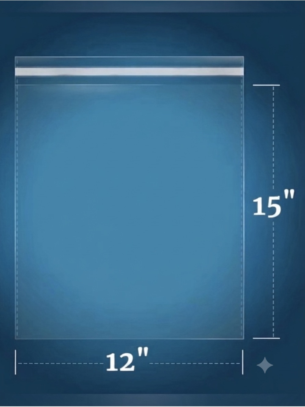50PCS Large Clear Cellophane Bags with Adhesive Seal - Picture 2 of 8